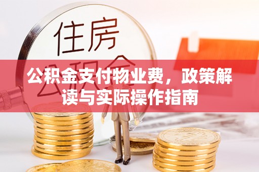 横峰公积金支付物业费，政策解读与实际操作指南