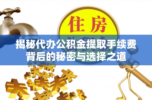 横峰揭秘代办公积金提取手续费背后的秘密与选择之道