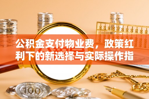 横峰公积金支付物业费，政策红利下的新选择与实际操作指南