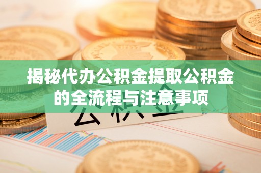 横峰揭秘代办公积金提取公积金的全流程与注意事项