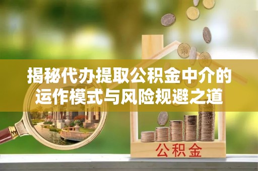 横峰揭秘代办提取公积金中介的运作模式与风险规避之道